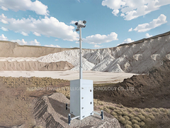 Muestra estructural de la torre de vigilancia de seguridad