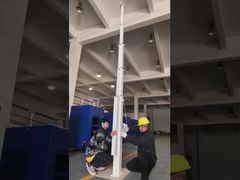 mástil telescópico para remolque de cámara solar