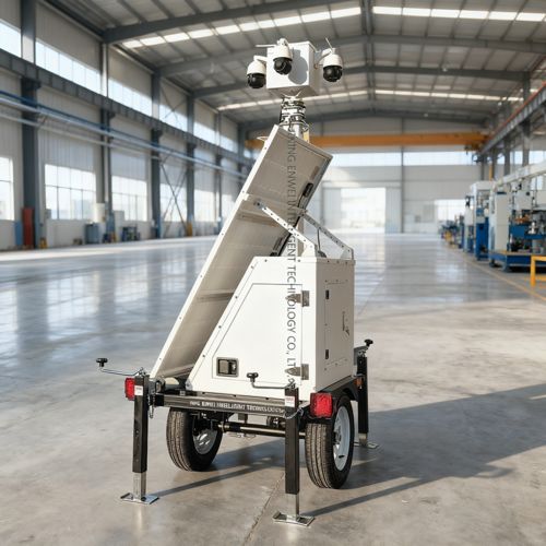 Latest company news about Panel de energía solar portátil cámara de circuito cerrado de vídeo remolque para monitoreo de almacén
