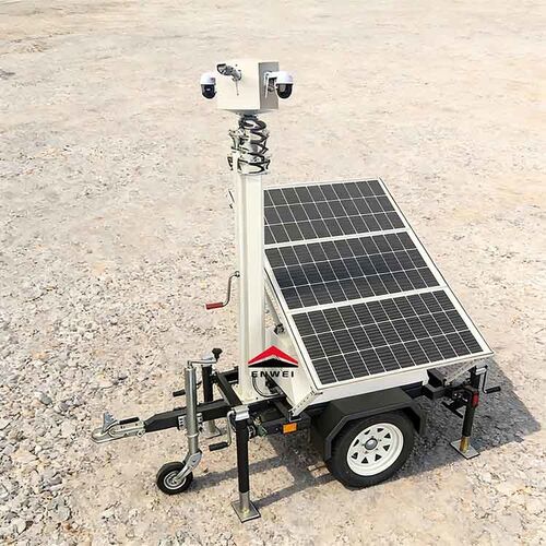 Latest company news about Mini paneles solares con cámaras de seguridad CCTV remolques para obras