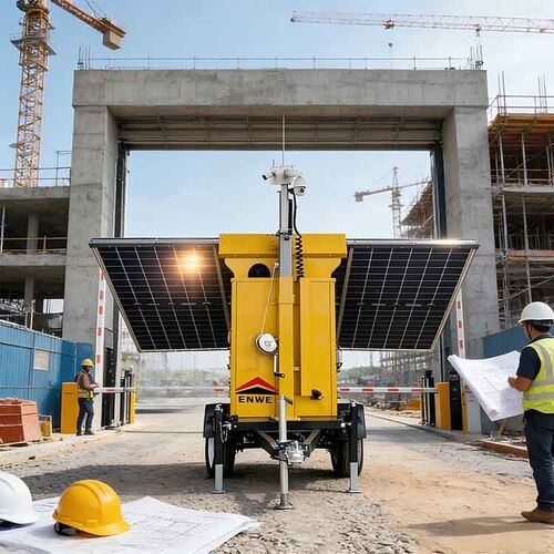 Latest company news about Colores personalizables paneles solares cámaras CCTV remolques gran remolque de vigilancia solar