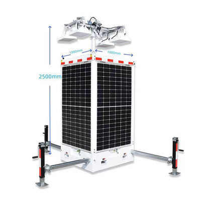 Unidad de vigilancia solar móvil Torre de luz solar móvil para sitios de trabajo Eventos