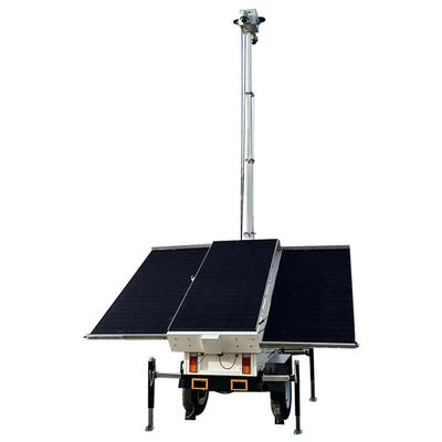 Solución de vigilancia de despliegue rápido de remolque de CCTV solar móvil