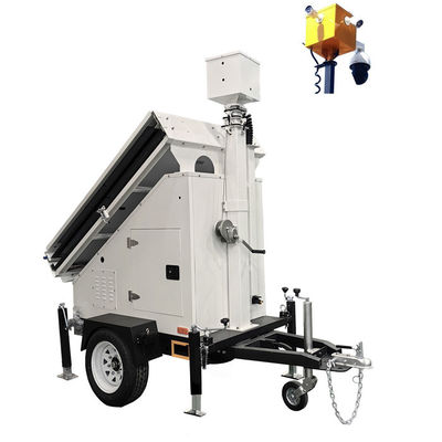 Sitio móvil Trailer de seguridad solar Video vigilancia con cámaras HD