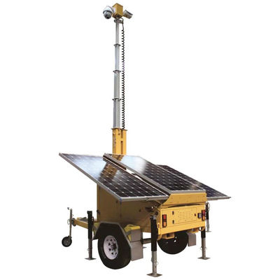 Vehículo de vigilancia solar móvil Trailer solar móvil con paneles solares de 3*400W
