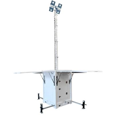 Torre de luz solar portátil LED de mástil alto móvil para iluminación de estacionamiento