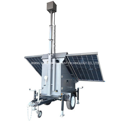 Monitoreo de vigilancia solar Remolque de seguridad móvil Remolque de cámara de CCTV para monitoreo de edificios comerciales