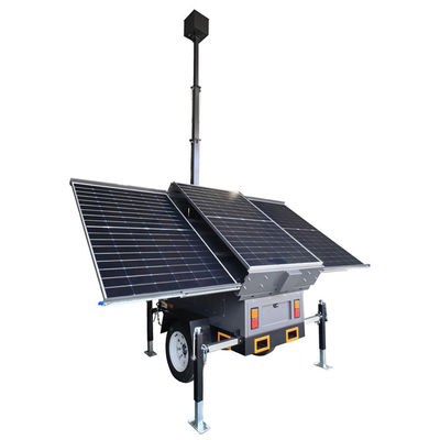 Trailer de energía solar Trailer de vigilancia solar para supermercado de bancos Monitoreo de hoteles