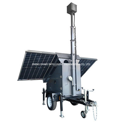 Trailer urbano móvil de vigilancia solar para vigilancia de edificios comerciales