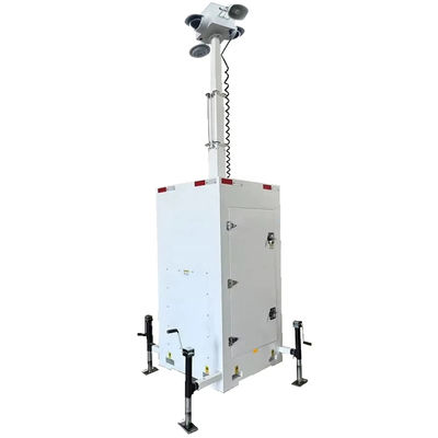 quality Unidad de torre de CCTV móvil con mástil manual de 6 metros para monitoreo de mercados factory
