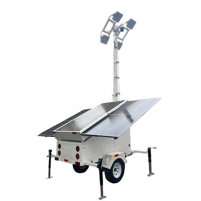 Solución de iluminación Torre de luz solar con mástil eléctrico de 7 m para iluminar el campo de deportes