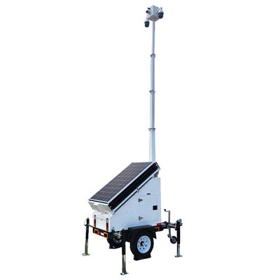 Trailer de vigilancia móvil Panel solar de silicio monocristalino para el monitoreo del parque