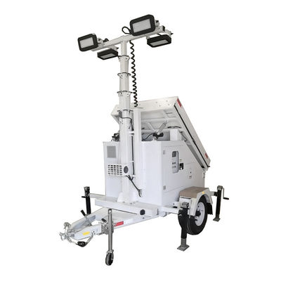 4*100 Watts Light Solar Power Led Lighting Trailer para el rescate y ayuda en casos de desastre