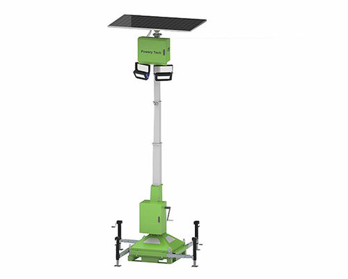 Mover el panel solar de silicio monocristalino elevador torre de luz de trabajo para la iluminación de la escuela