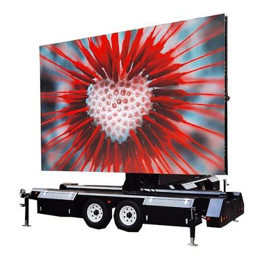 Remolques de energía solar montados con pantalla LED Remolque de exhibición de pantalla LED exterior 16 nivel gris para exhibición de mercancías