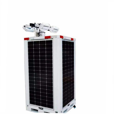 Panel de energía solar Led Light Tower Gel Batería Nivel 8 Resistencia al viento Cubo solar Led para iluminación de la construcción de carreteras