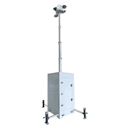 Fácil de desplegar las torres de vigilancia de CCTV móviles compactos para el monitoreo de obras de construcción de carreteras