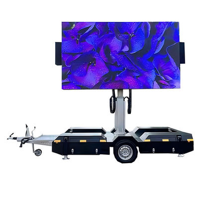 Protección del medio ambiente y ahorro de energía Trailer de pantalla LED móvil a prueba de agua para construcción de edificios