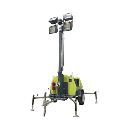 Fuerte estabilidad torre de luz portátil diesel para iluminación exterior