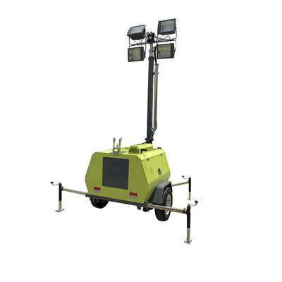 Buen efecto de iluminación 6KW Torre de iluminación móvil Trailer de iluminación de energía diésel para iluminación urbana