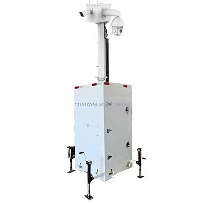 Cámara de seguridad móvil firme y estable Cctv de vigilancia Cuboide de seguridad para vigilancia temporal