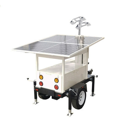 Torre de iluminación solar de alto rendimiento Trailer de iluminación solar portátil para iluminación temporal