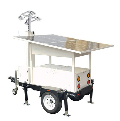 Iluminación solar portátil remolques montados luces LED DC24V para iluminación de exposiciones comerciales