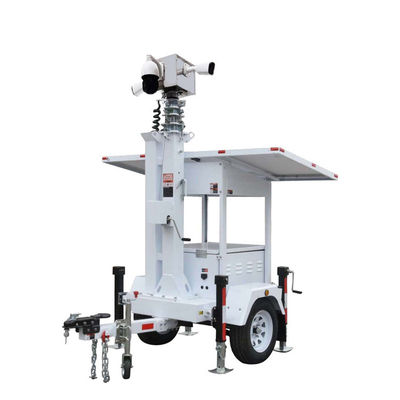 Trailer de cámara de seguridad solar Trailer de vigilancia móvil para seguridad pública