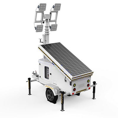 Torre de iluminación solar con 4*100W LED para iluminación de rescate de desastres