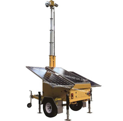 Camara de alta definición montada en un remolque de energía solar para monitorear temporalmente la actividad