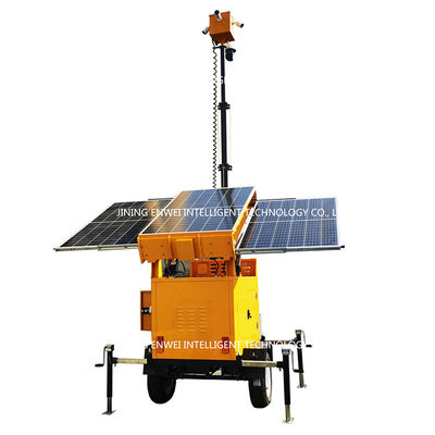 Cámara de energía solar móvil, remolque de CCTV, torres de vigilancia portátiles para el monitoreo de rescate de emergencia