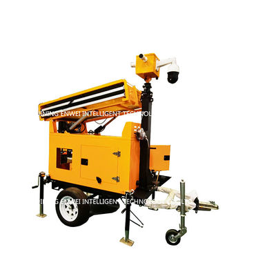 Trailer de paneles solares DC24V Trailer portátil de cámara de vídeo con energía solar para monitoreo de áreas mineras