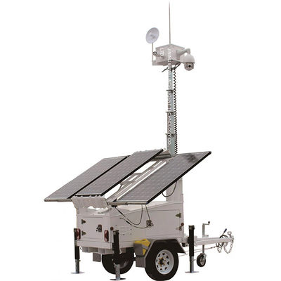 Camara de alta definición de energía solar portátil de remolque Torres de CCTV solares para la vigilancia de la construcción de carreteras