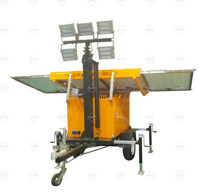 Trailers de iluminación de luces solares con paneles solares de 3*460W para iluminación de áreas remotas