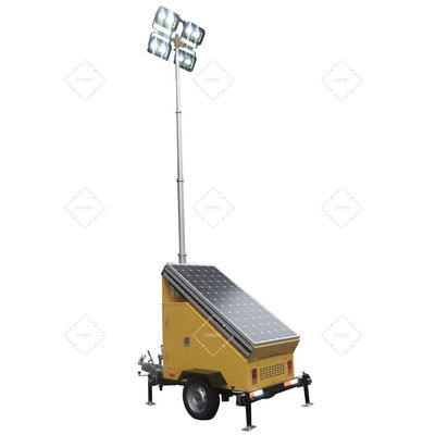 Trailers portátiles de iluminación con energía solar con controlador MPPT 60A para iluminación de puertos