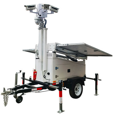 Trailer con paneles solares con DC24V para iluminación temporal de rescate