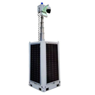 Torre de vigilancia de seguridad con energía solar Durable y estable para el sitio de construcción