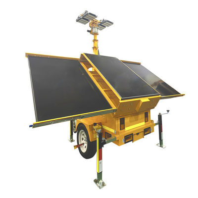 Camara de seguridad solar del remolque Torre de luz con paneles solares de 3*460W