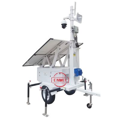 Remolque de Seguridad Solar - Remolque de Cámara Móvil Solar para Obras
