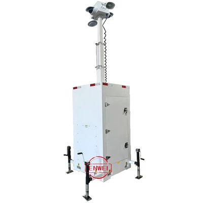 Torre de vigilancia portátil de despliegue rápido CCTV para obras de construcción al aire libre