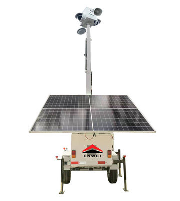 Independencia energética Cámara de energía solar Cctv trailer para el monitoreo de parque industrial