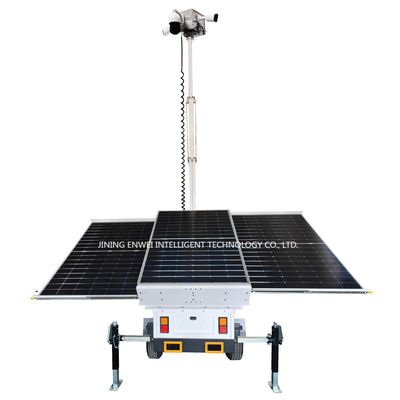 3*400W paneles solares remolque de vigilancia móvil seguridad CCTV remolque para instalaciones públicas