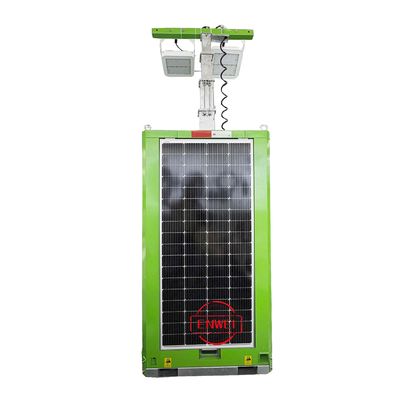 Torre de energía solar de despliegue rápido Torre de CCTV móvil para sitio de construcción temporal