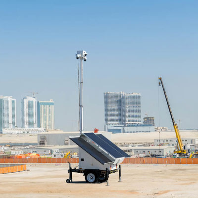 Remolque de vigilancia solar con paneles solares de 3*400W para el monitoreo del sitio