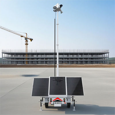 Larga duración de la batería Paneles solares Camara remolque para la vigilancia del sitio de construcción