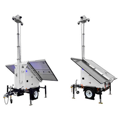 Remolque móvil de vigilancia con 3 paneles solares para la seguridad del estacionamiento