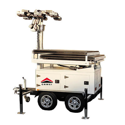 Stable Support Mobile Solar Powered LED Lighting Trailers For Areas Without Power Grid Connection