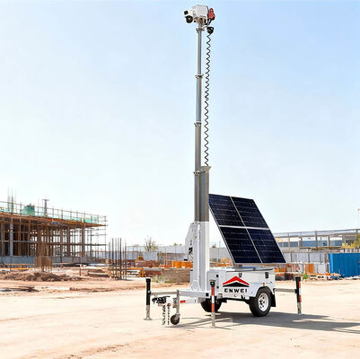 Remolque solar del CCTV del remolque de la seguridad para la supervisión inalámbrica al aire libre del área