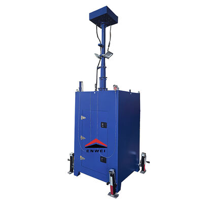 Instalación sencilla Cámara de seguridad móvil Torre de CCTV para monitoreo de parques industriales