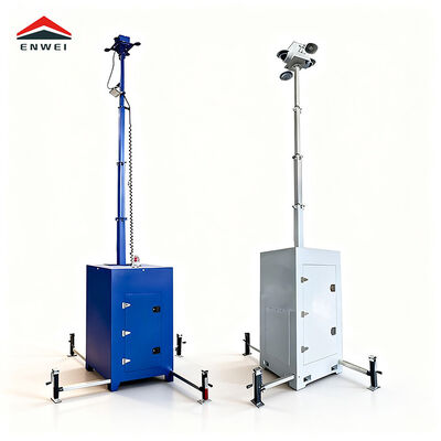 Solución de iluminación de seguridad para todas las condiciones meteorológicas de despliegue rápido de Cube Mobile Surveillance Tower